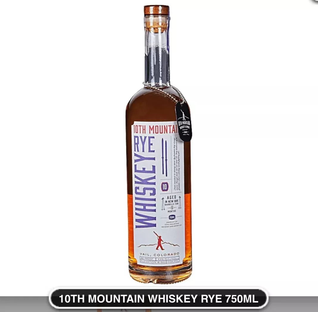 10th Mountain Rye Whiskey – 750ml