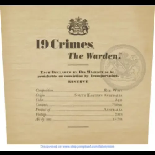 19 Crimes The Warden Reserve