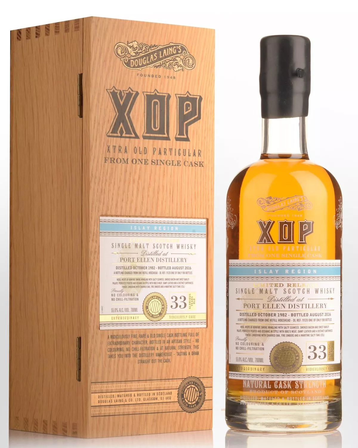 1982 Douglas Laing & Co. XOP Xtra Old Particular Port Ellen 33 Year Old Single Cask Limited Edition Cask Strength Single Malt Scotch Whisky (700ml)