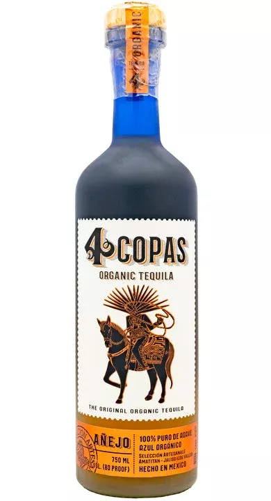 4 Copas Over Proof Anejo Tequila 750ml