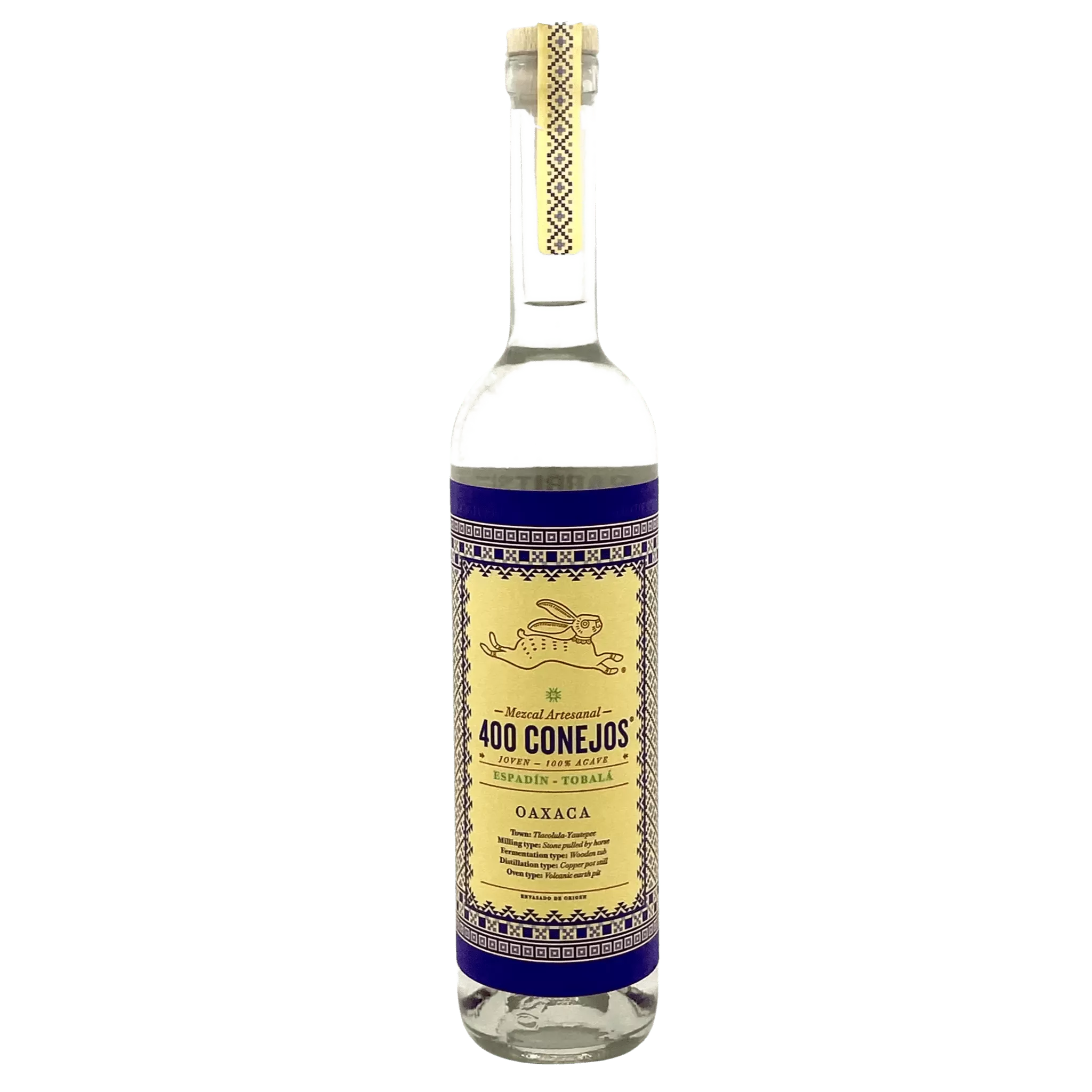 400 Conejos Espadin Tobala Joven Mezcal Artesanal 750ml