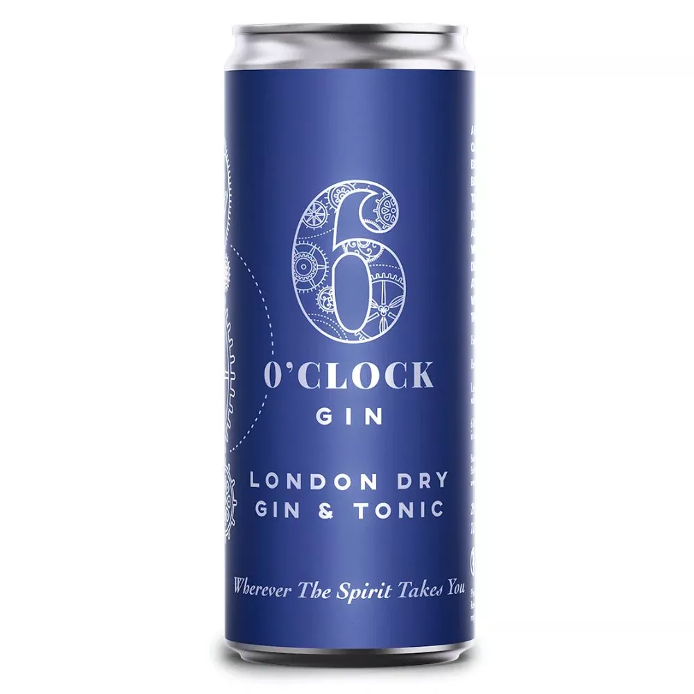 6 O'Clock London Dry Gin & Tonic 4pk