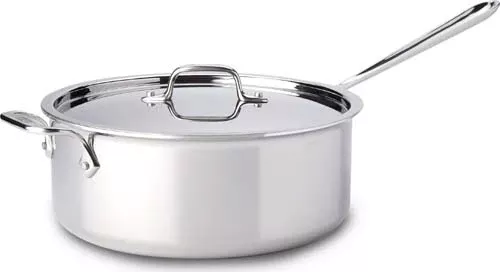 All-Clad D3 Stainless 3-Ply Bonded 6 Quart Deep Sauté Pot