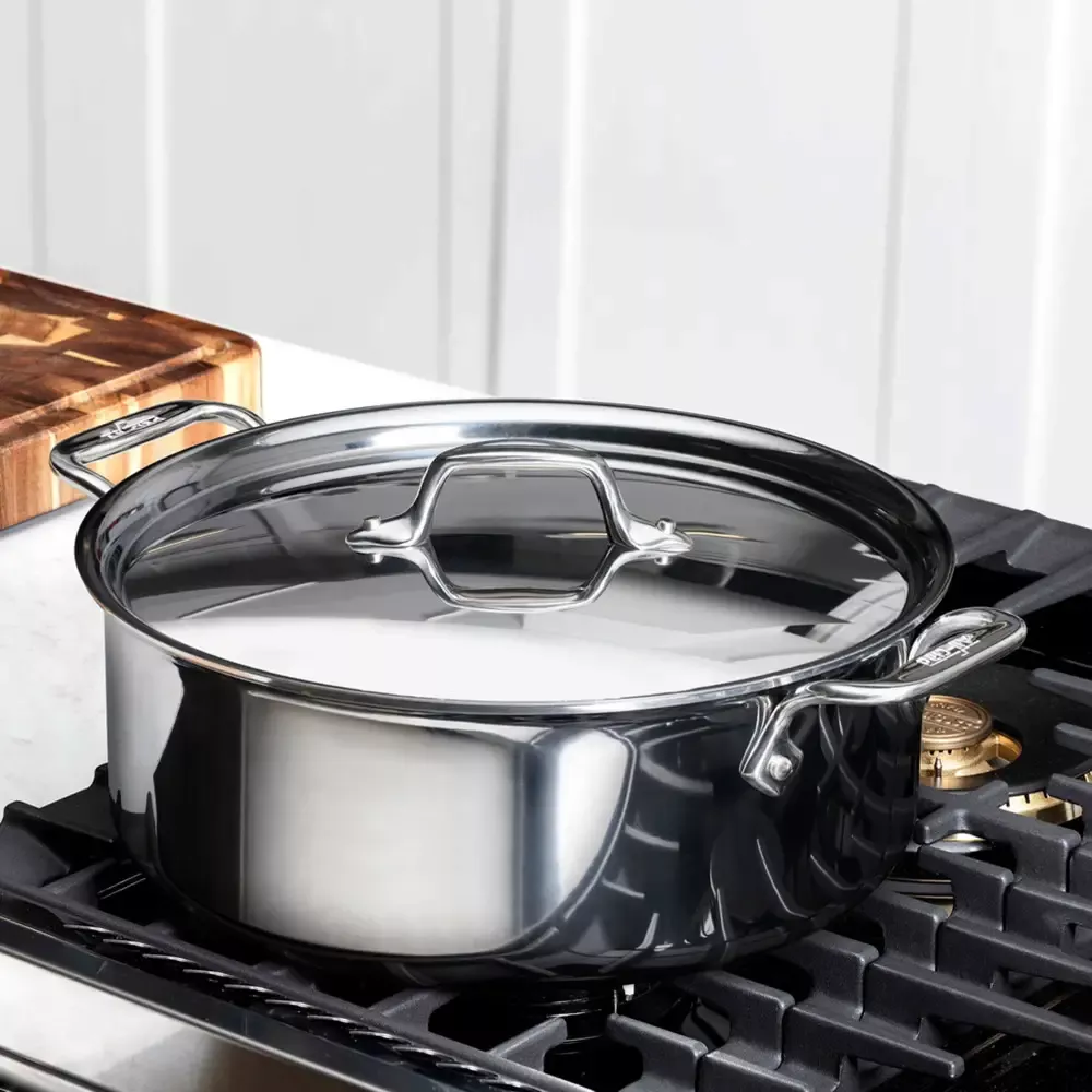 All-Clad D3 Stainless 6 Quart Stock Pot with Lid