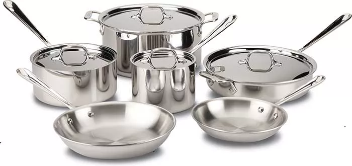 All-Clad D3 Stainless Steel 10 Piece Cookware Set