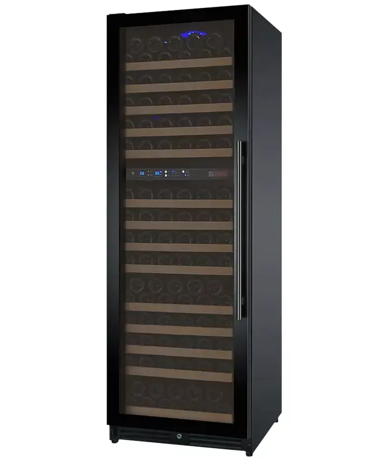 Allavino 24" Wide FlexCount II Tru-Vino 172 Bottle Dual Zone Black Left Hinge Wine Refrigerator