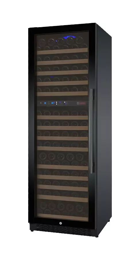 Allavino 24" Wide FlexCount Series 172 Bottle Dual Zone Black Left Hinge Wine Refrigerator