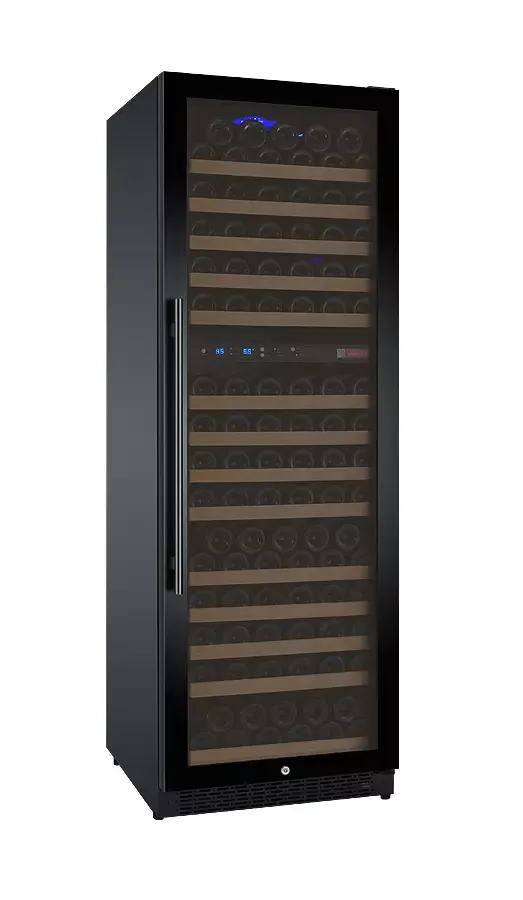 Allavino 24" Wide FlexCount Series 172 Bottle Dual Zone Black Right Hinge Wine Refrigerator