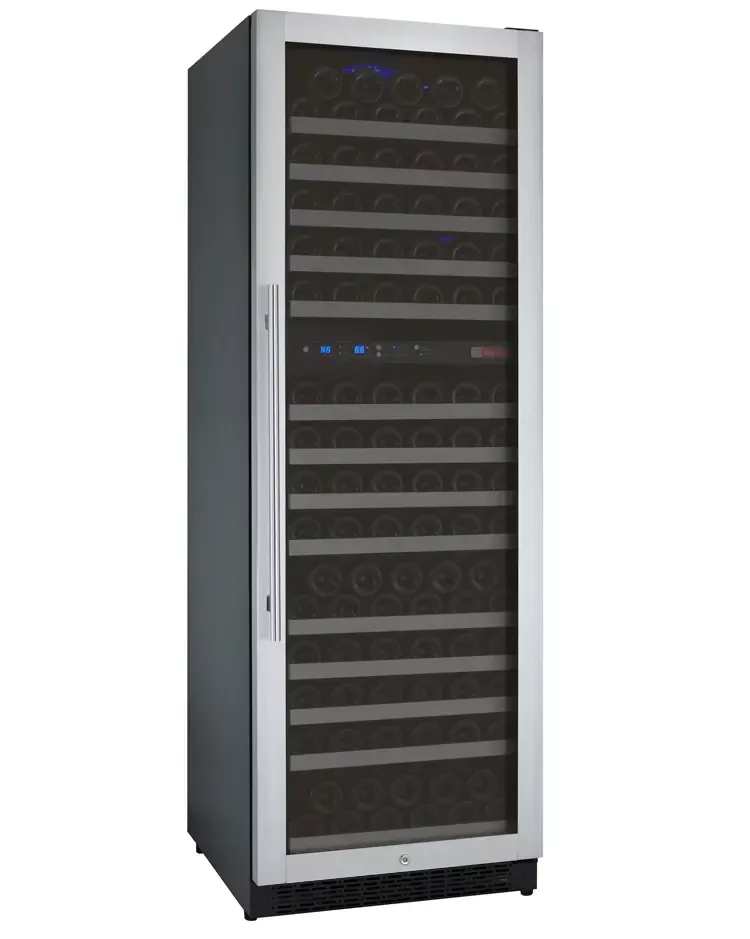 Allavino 24" Wide FlexCount Series 172 Bottle Dual Zone Stainless Steel Right Hinge Wine Refrigerator