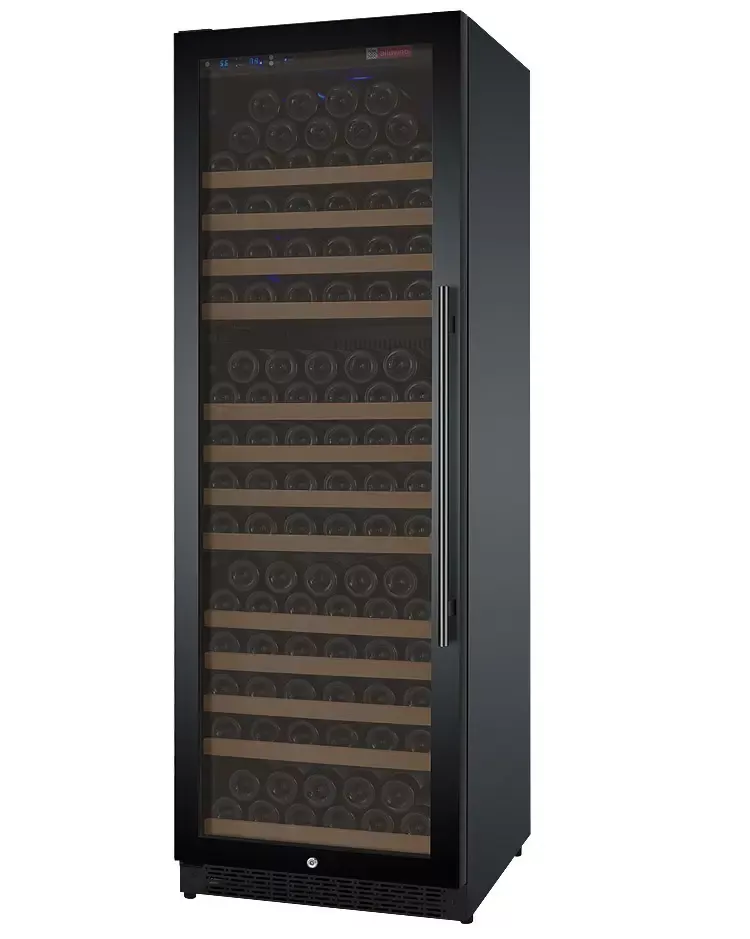 Allavino 24" Wide FlexCount Series 177 Bottle Single Zone Black Left Hinge Wine Refrigerator