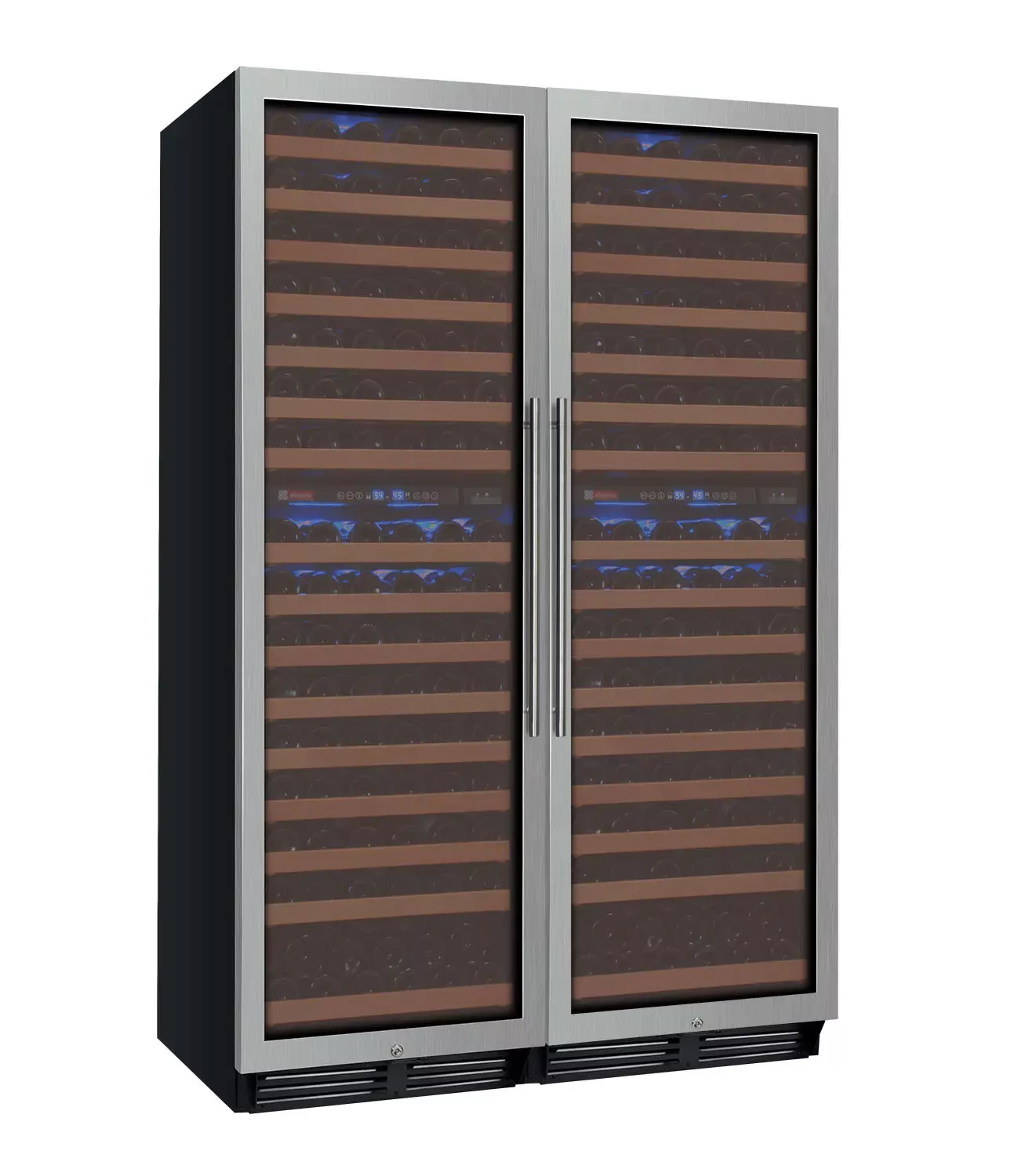 Allavino 48" Wide FlexCount Classic II Tru-Vino Four Zone Stainless Steel Side-by-Side Wine Refrigerator