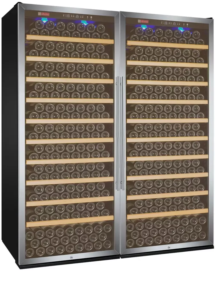 Allavino 63" Wide Vite Series 610 Bottle Dual Zone Stainless Steel Side-by-Side Wine Refrigerator
