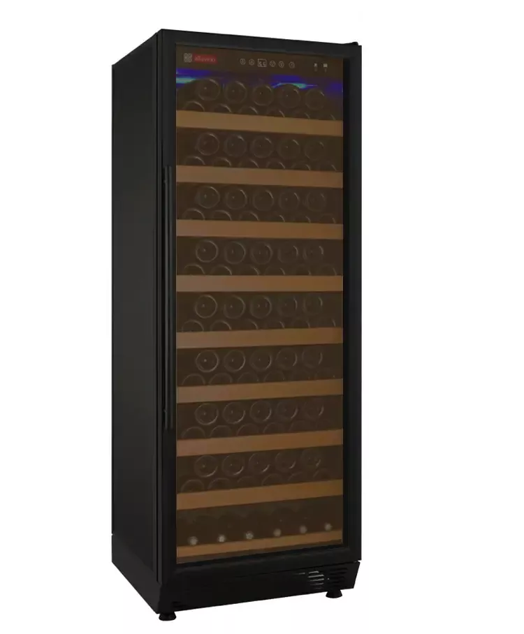 Allavino Vite Series 99 Bottle Single Zone Freestanding Wine Cooler Refrigerator with Black Door - Right Hinge
