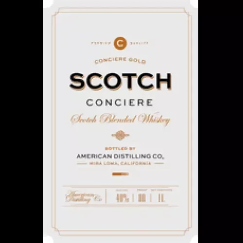 American Distilling Co. Conciere Scotch Blended Whiskey