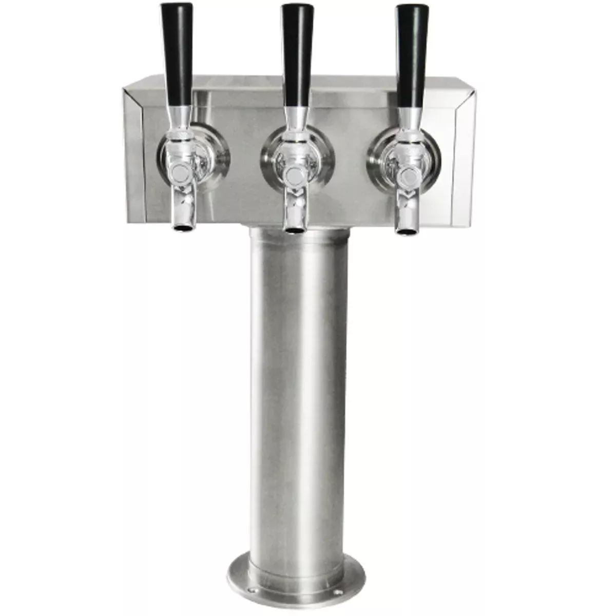 American Style Tower, 3'' Pedestal Tubes TEE BOX 3, Chrome, AIR