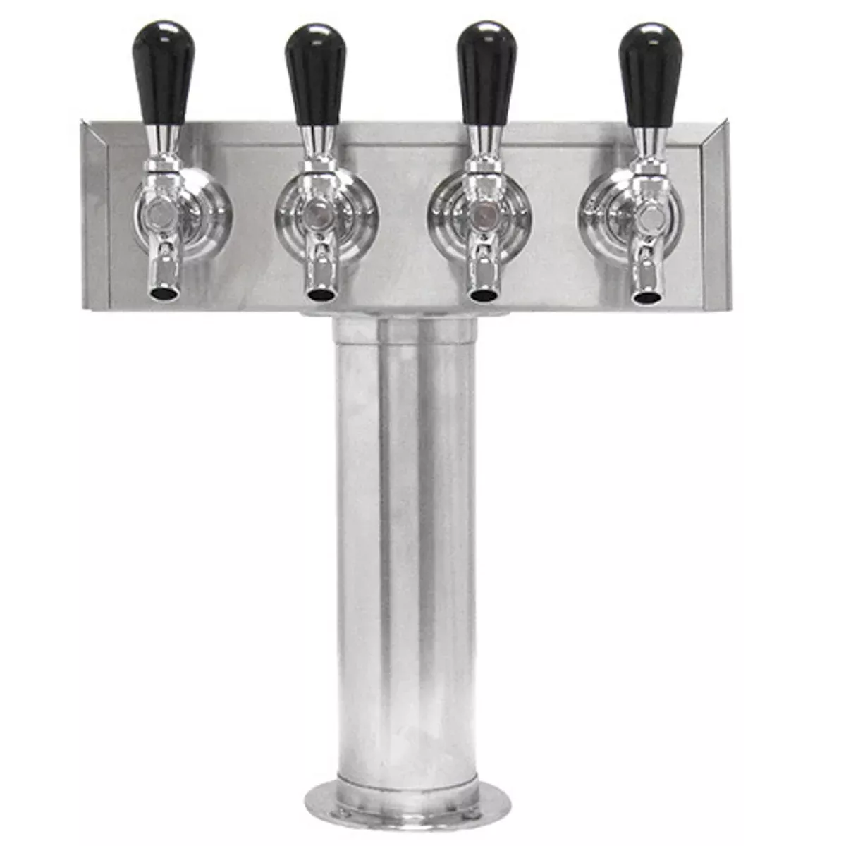 American Style Tower, 3'' Pedestal Tubes TEE BOX 4, Chrome, Air