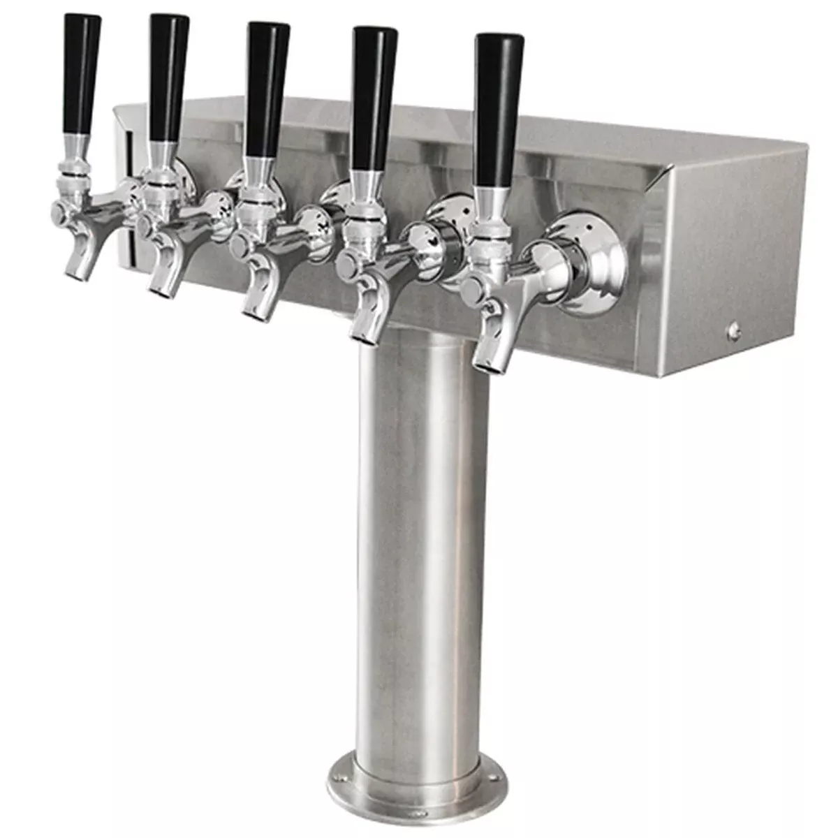 American Style Tower, 3'' Pedestal Tubes TEE BOX 5, Chrome, Air