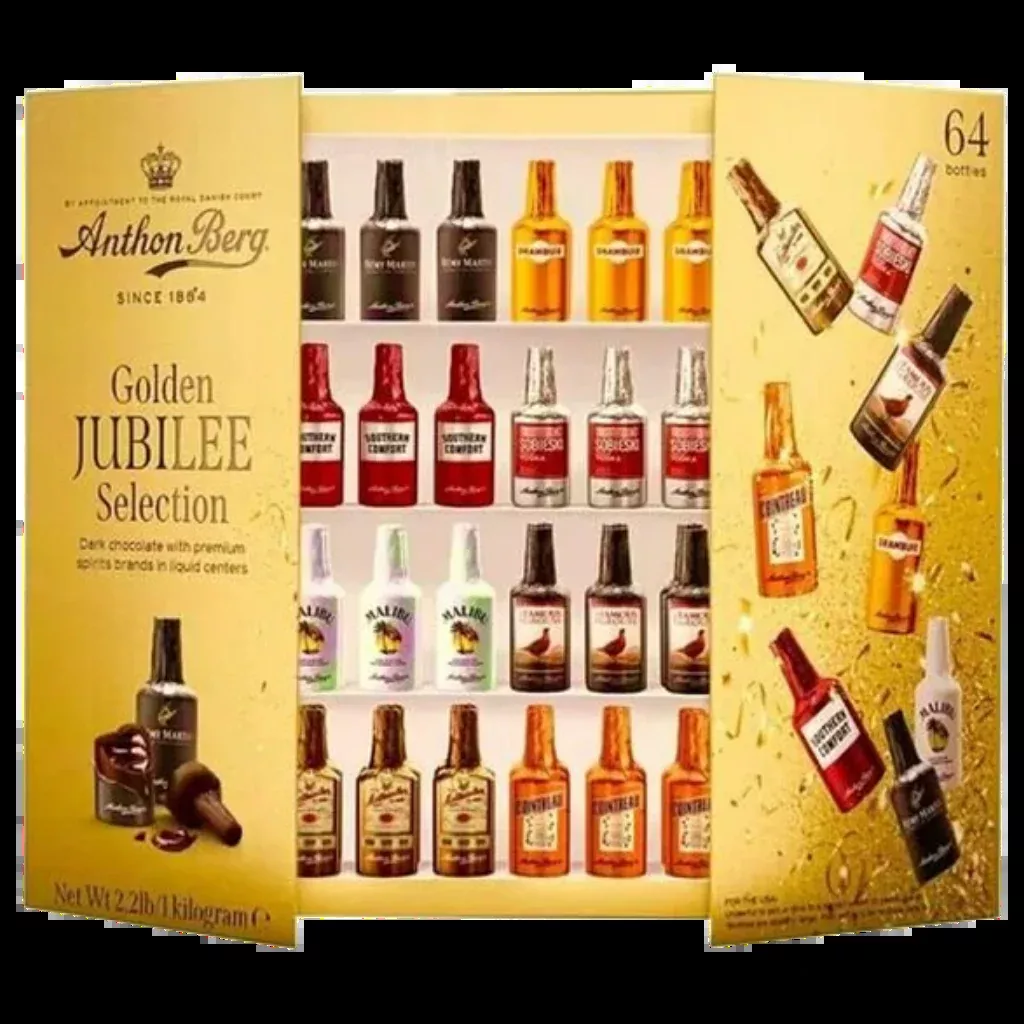 Anthon Berg Dark Chocolate Liqueur Bottles 2.2 Lbs (64 Bottles)
