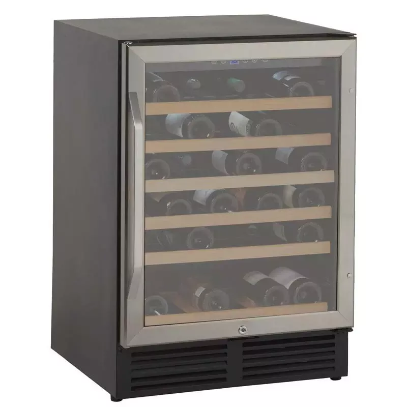 Avanti 24" Wide 50 Bottle Single Zone Stainless Steel Wine Refrigerator