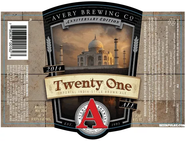 Avery Anniversary Twenty One 22oz