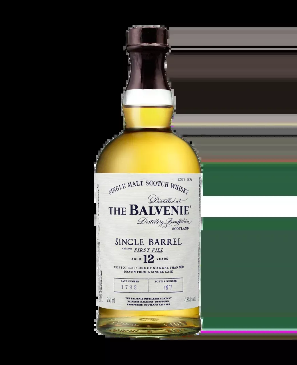 The Balvenie Single Barrel First Fill 12 Year Old Single Malt Scotch Whisky 750ml