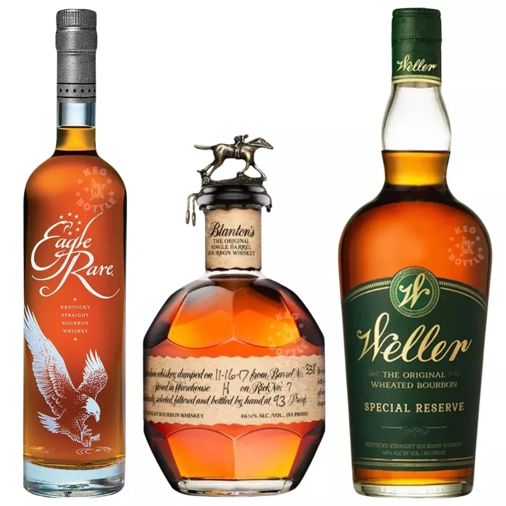 Blanton’s, Eagle Rare, & W.L. Weller Special Reserve Bourbon Collection (750 ml Each)