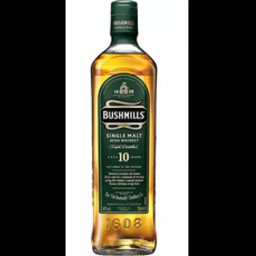 Bushmills 10 Years Old Triple Distilled Single Malt Irish Whiskey 80 Proof