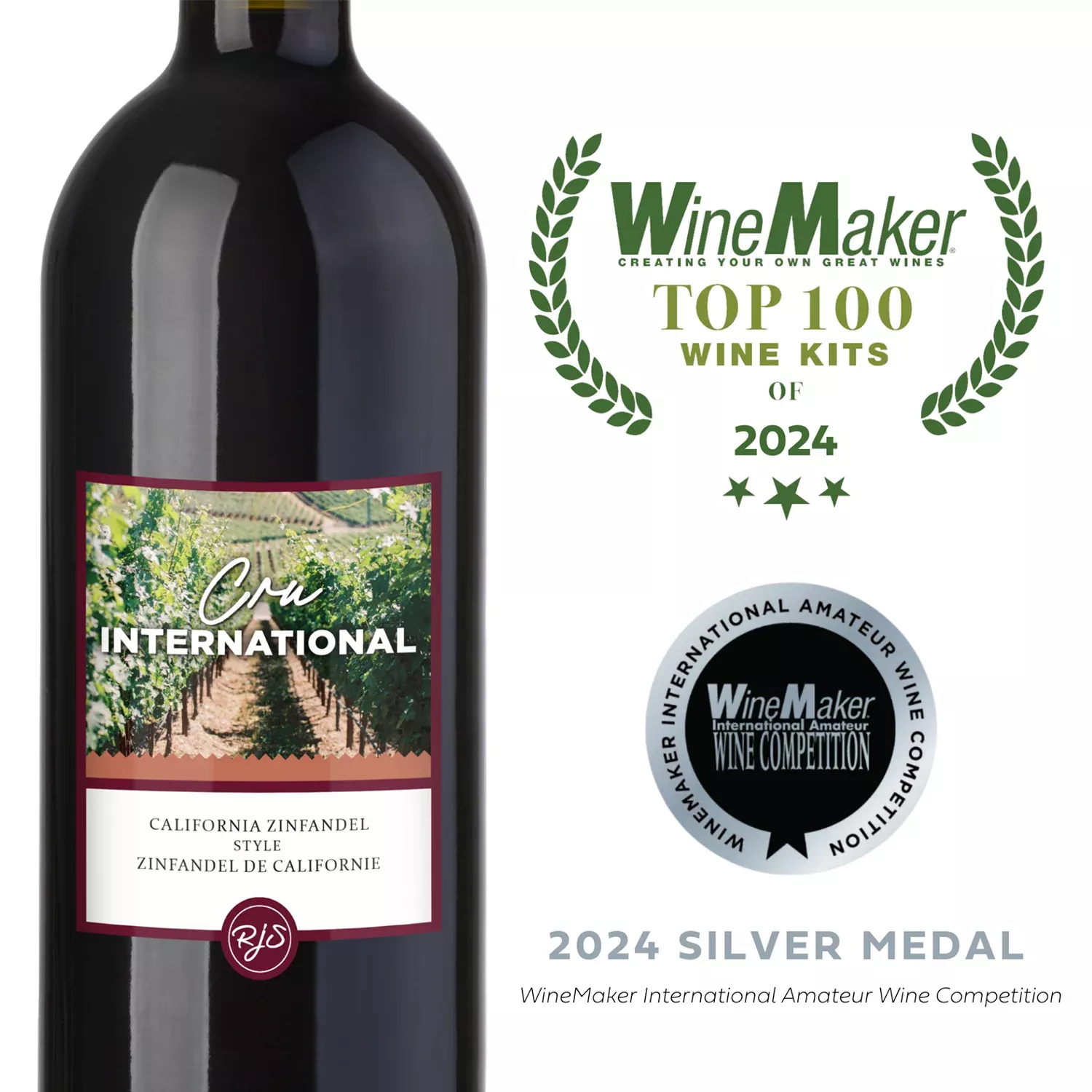California Zinfandel Wine Making Kit | Cru International | Silver Medal | Top 100 Wine Kits