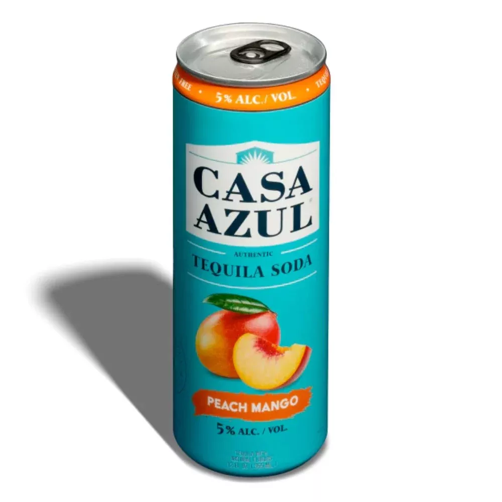 Casa Azul Peach Mango Tequila Soda 4pk