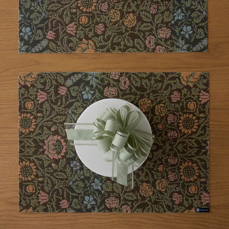 Chilewich William Morris 19" x 14" Dark Multi Table Mat