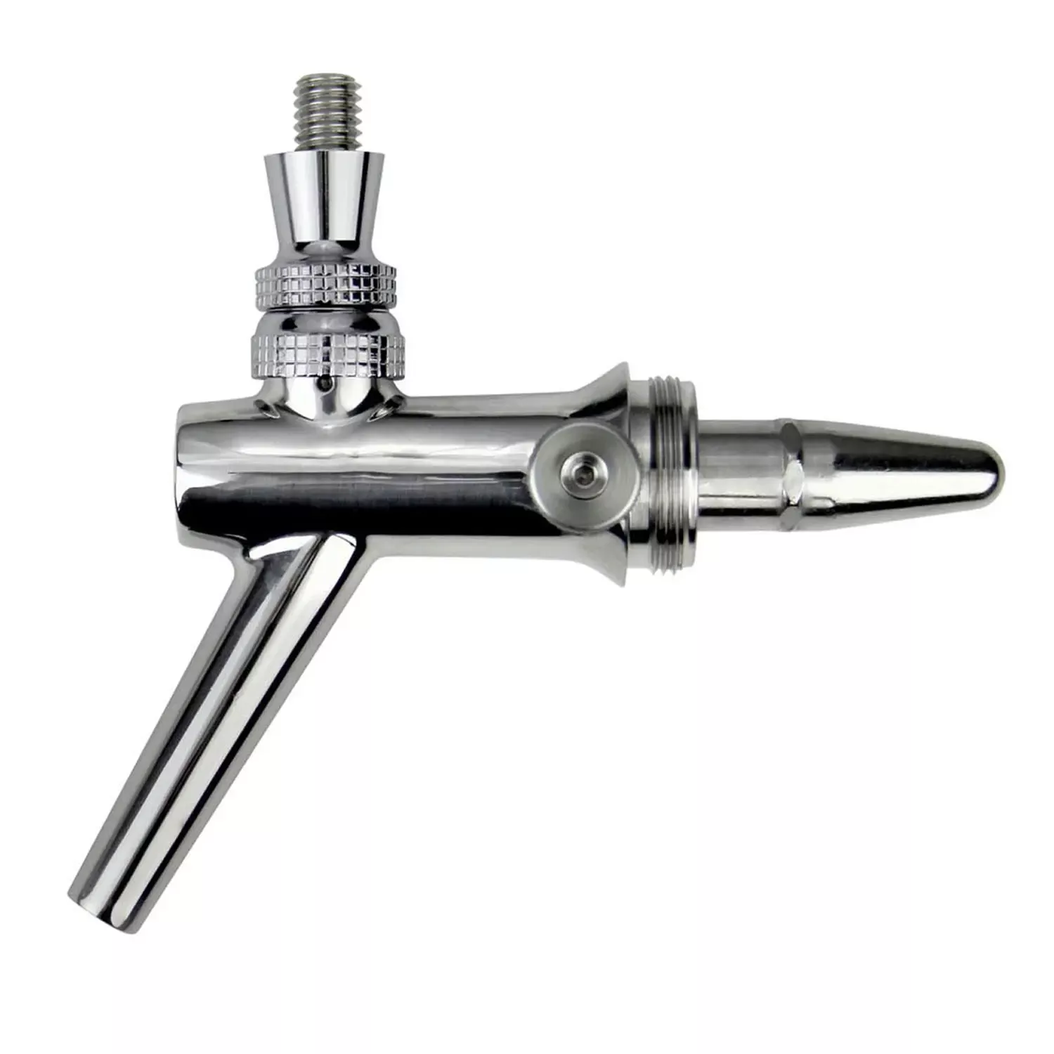CMBecker V10 Polished Stainless Steel Flow Control Faucet - Allen Key Security Adjustment