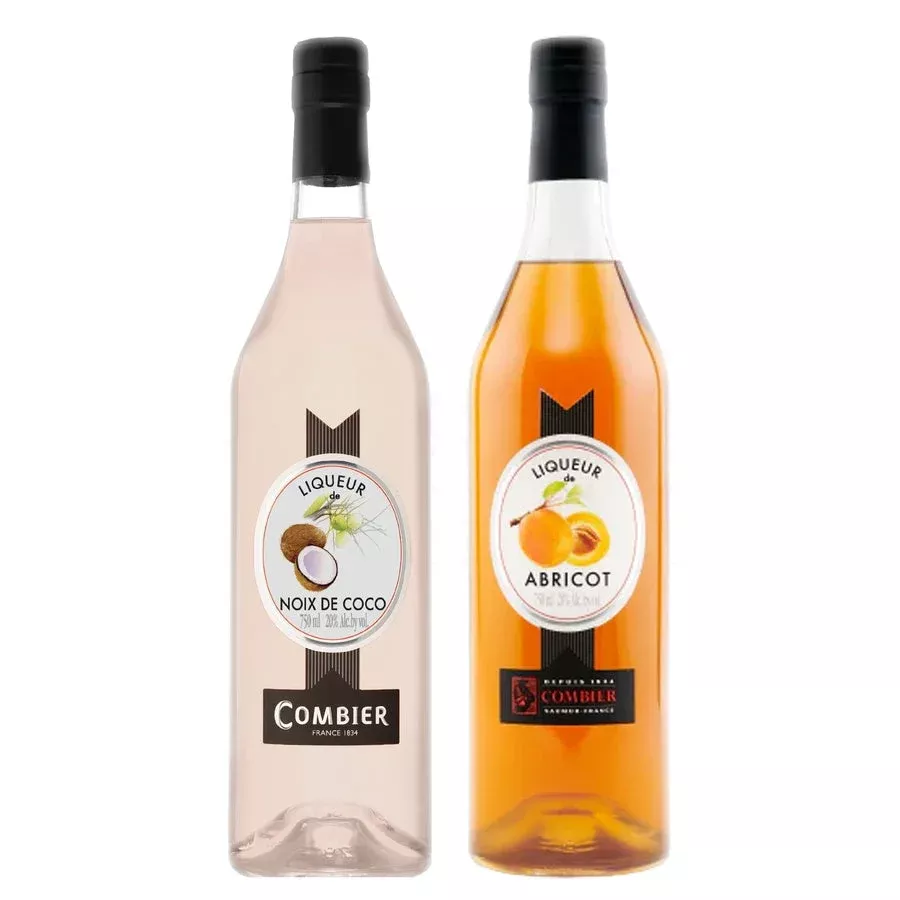 Combier Liqueur Coconut & Combier Liqueur Creme Apricot Bundle
