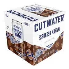 Cutwater Spirits Espresso Vodka Martini 4-Pack Can