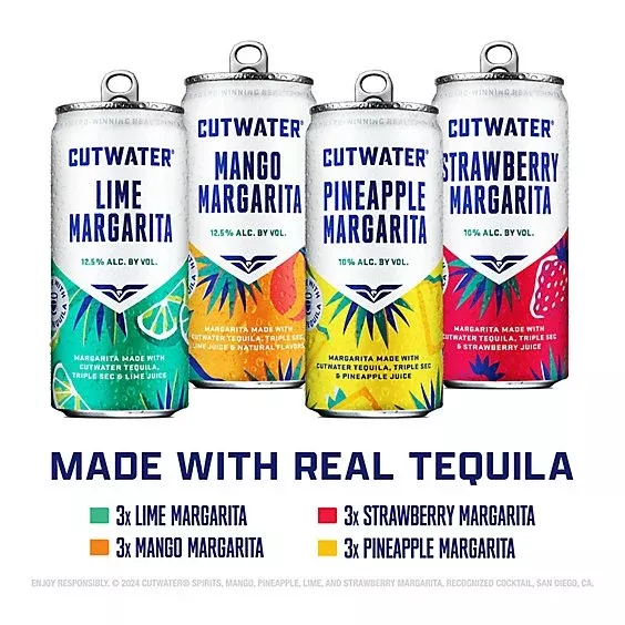 Cutwater Spirits Margarita Variety Pack 10oz-12 Pack Can