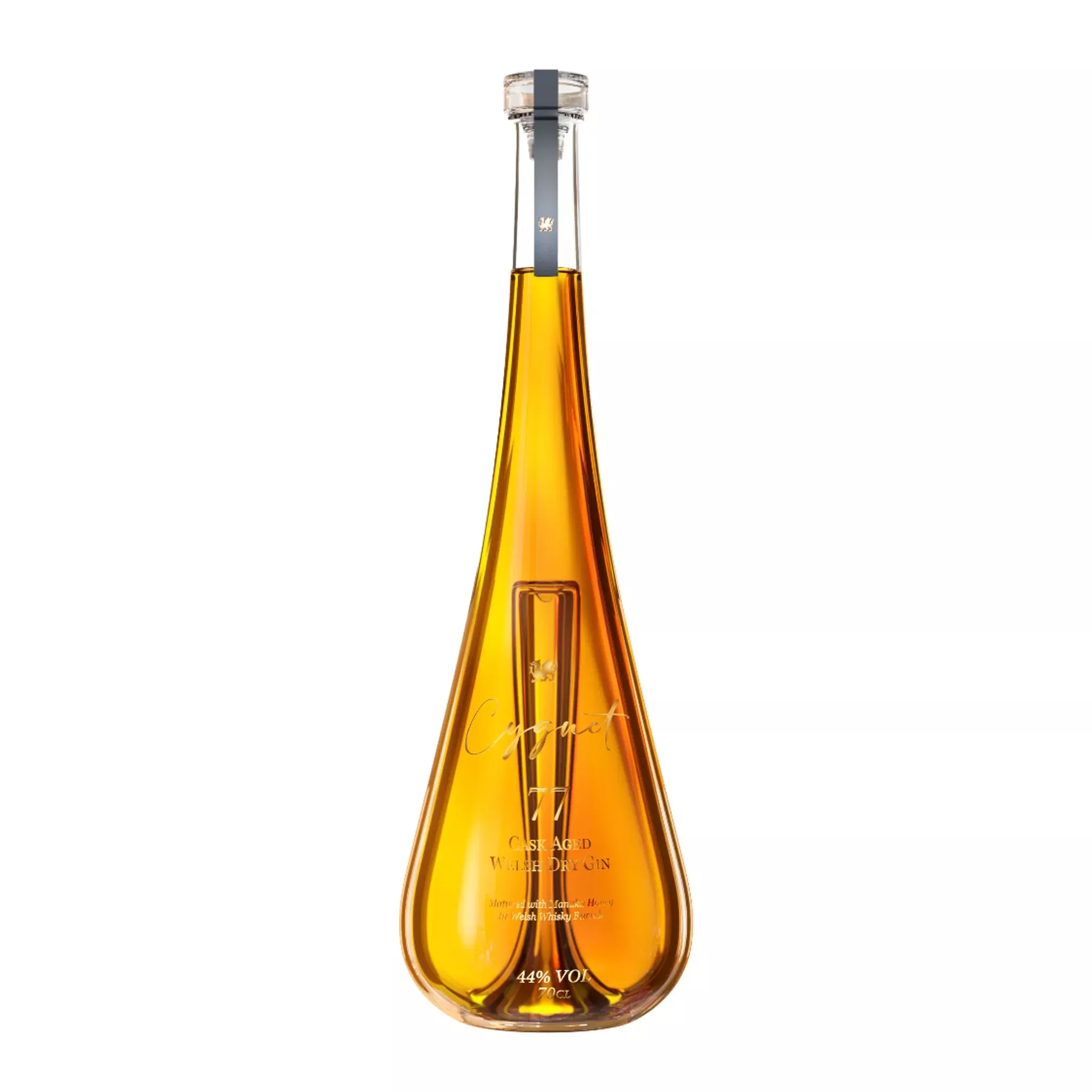 Cygnet 77 Cask-Aged Welsh Dry Gin Matured With Manuka Honey in Welsh Whiskey Barrels