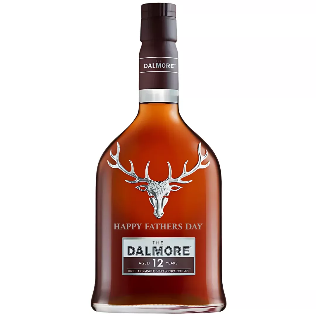 The Dalmore 12 Year Scotch "Happy Father's Day!" Engraved Bottle