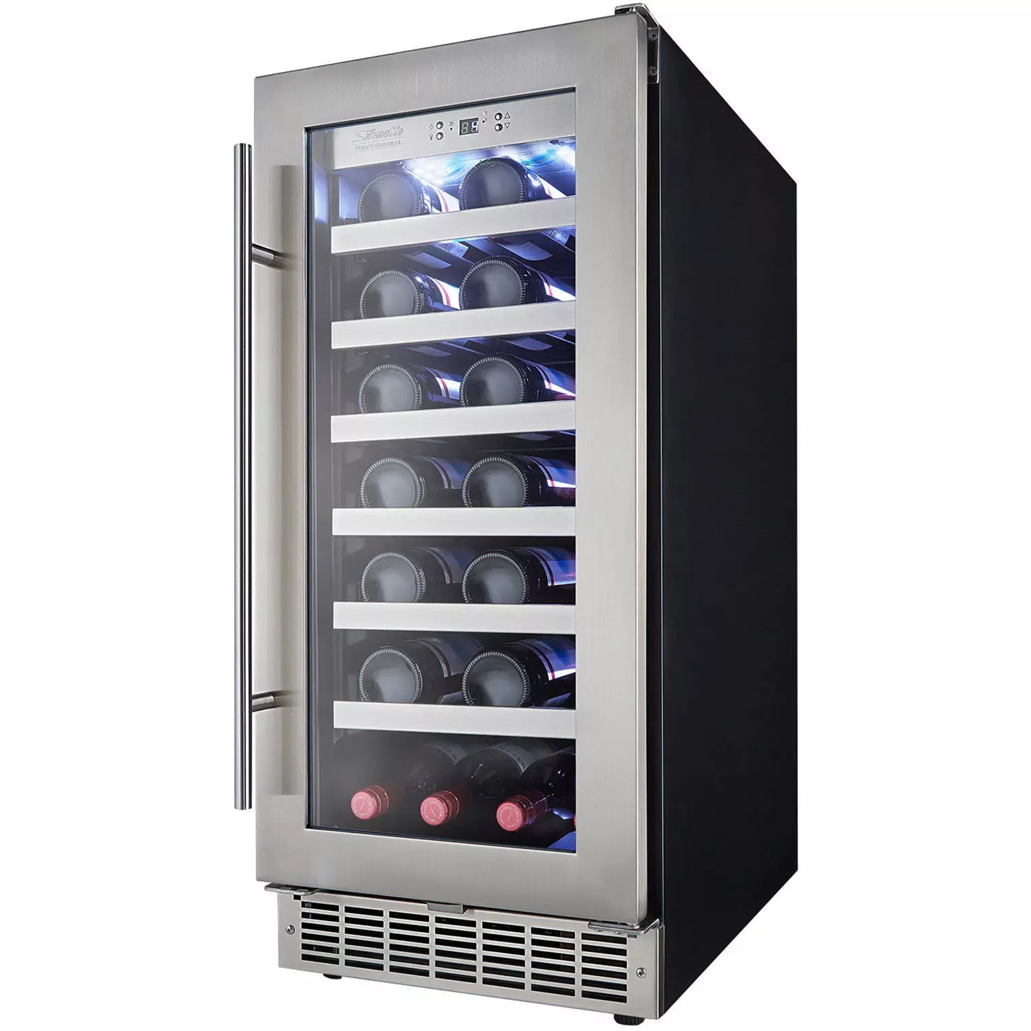 Danby 15" Wide 28 Bottle Single Zone Stainless Steel Built-In Wine Refrigerator