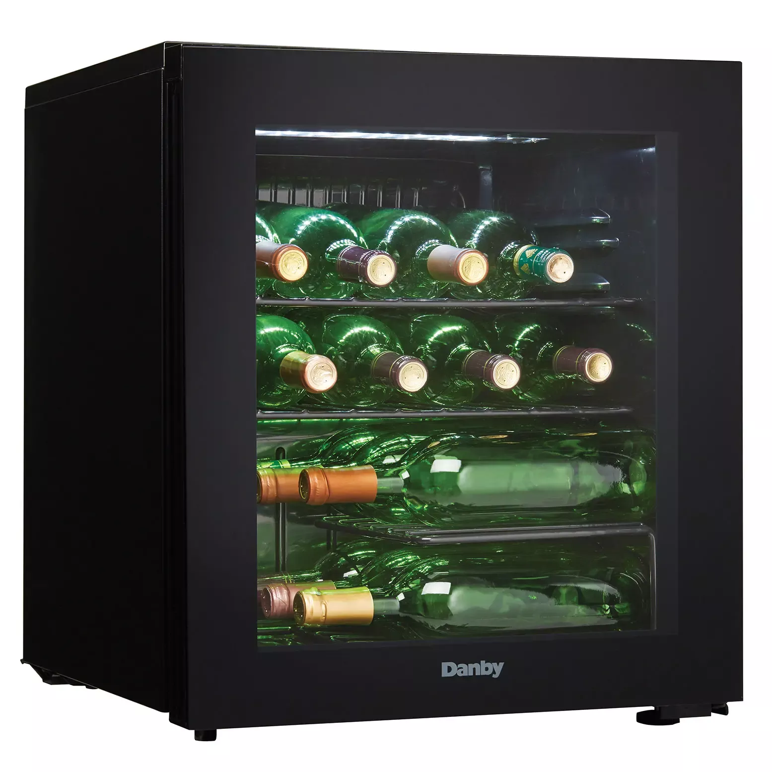 Danby 17.5" Wide 16 Bottle Single Zone Black Wine Refrigerator