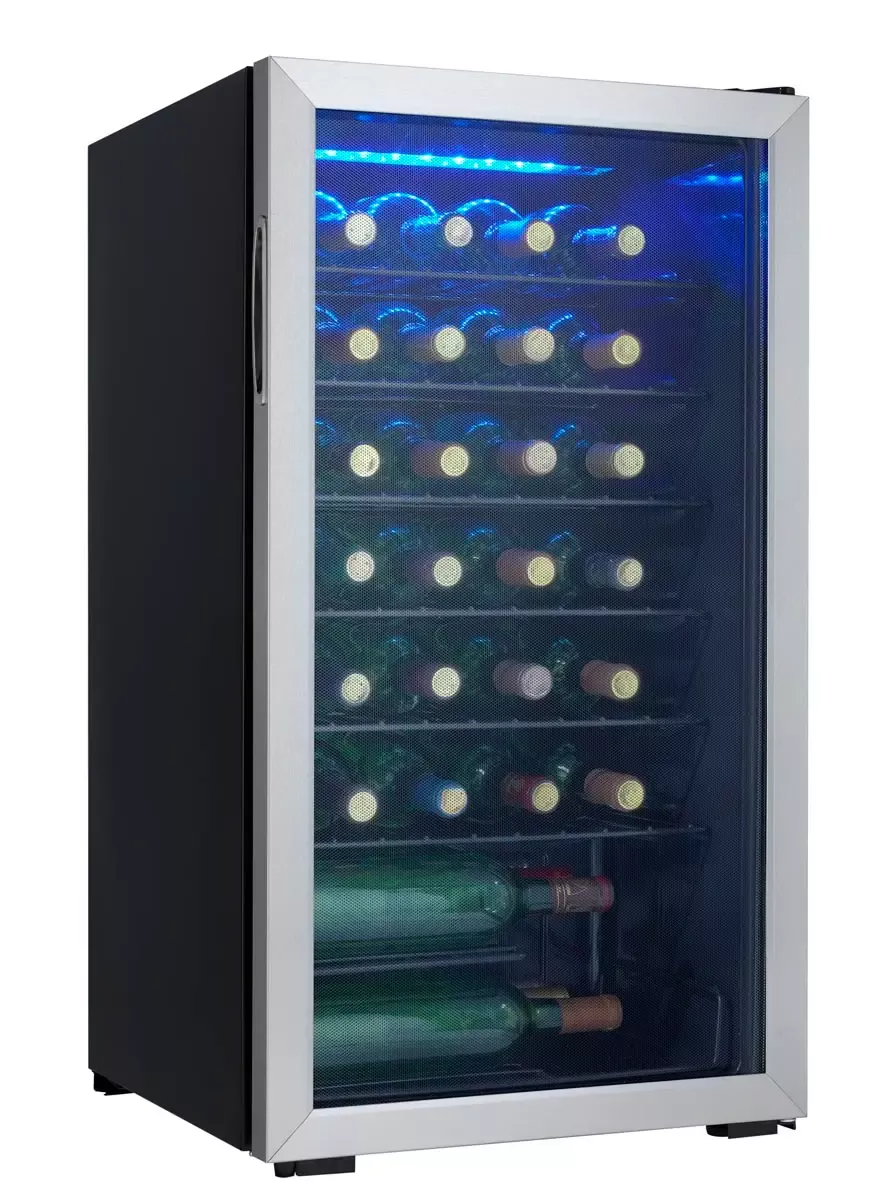 Danby 36 Bottle Single Zone Freestanding WineCooler Refrigerator with Silver Door