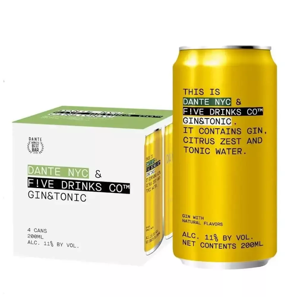 Dante NYC & Five Drinks Co. Gin & Tonic