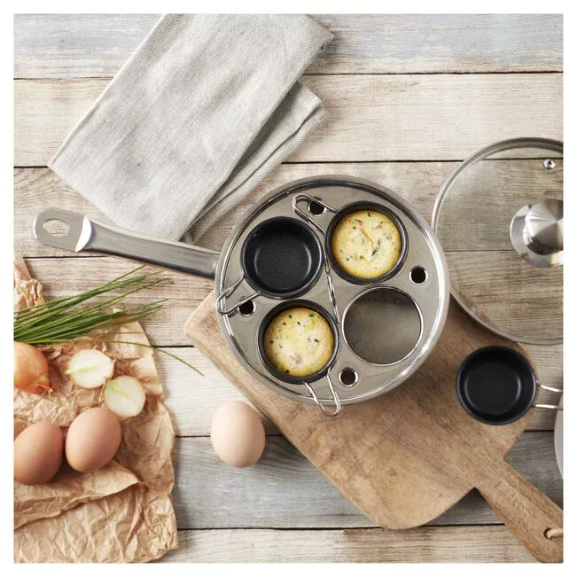 Demeyer 4 Cup Stainless Steel Egg Poacher Set