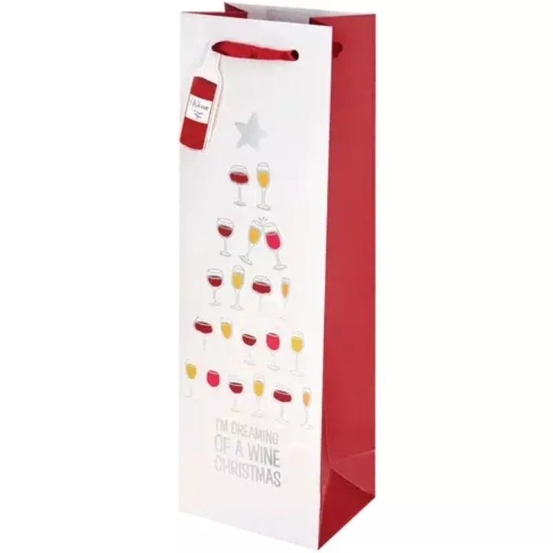 DREAMING OF A WINE CHRISTMAS BAG