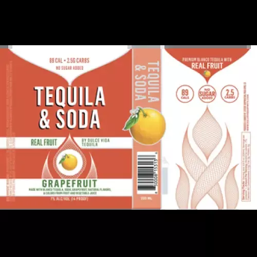 Dulce Vida Grapefruit Tequila Soda   can