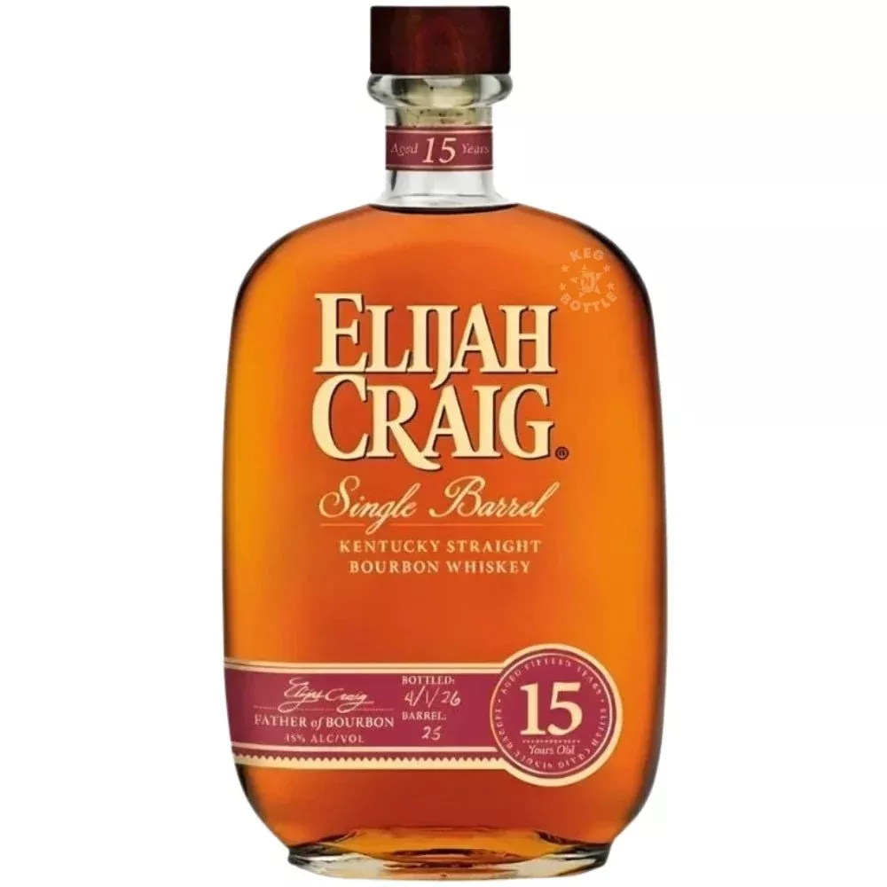 Elijah Craig 15 Year Old Single Barrel Bourbon Whiskey (750mL)