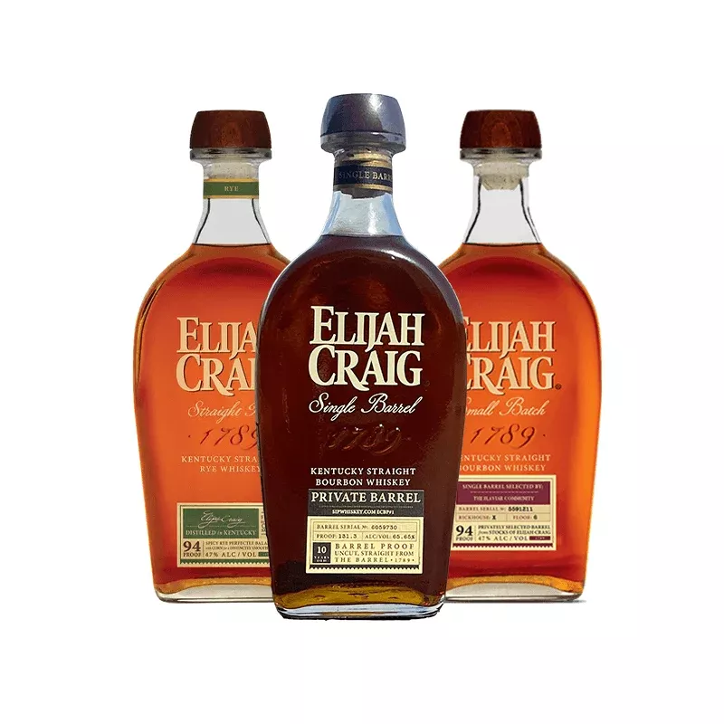 Elijah Craig Barrel Proof Sip Whiskey Private Select Bundle