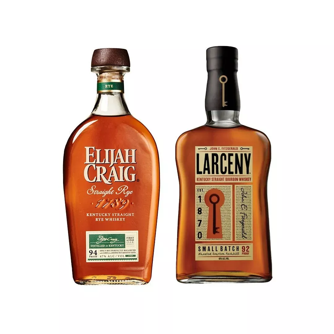 Elijah Craig Straight Rye and Larceny Small Batch Bourbon