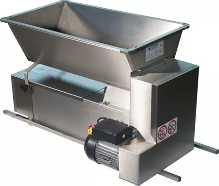 EnoItalia Motorized Crusher Destemmer | Stainless Steel | Self-Adjusting Rubber Rollers | 110V