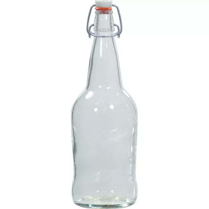 EZ Cap Swing Top Bottles | Clear Glass Bottles | 32 oz | Case of 12