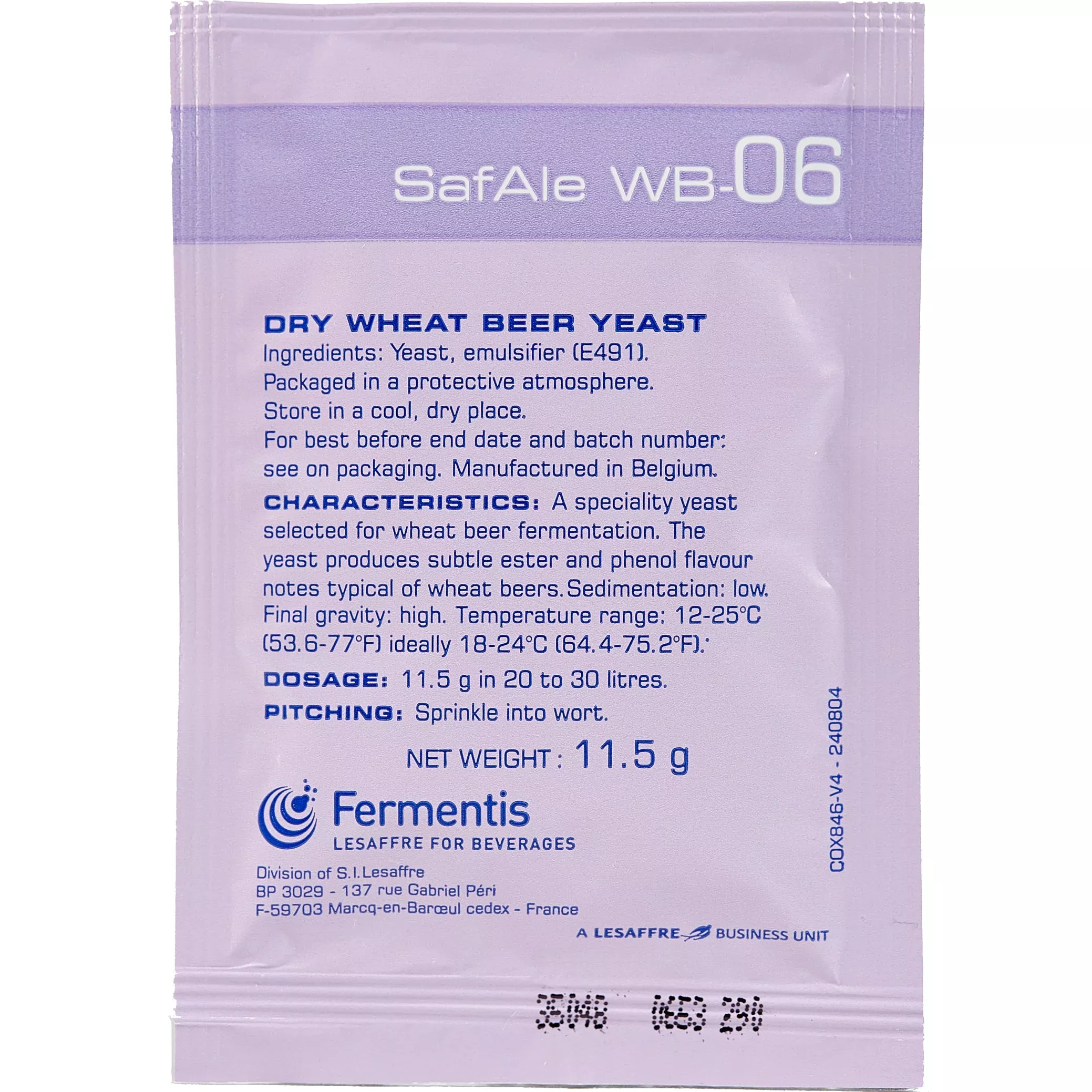 Fermentis | SafAle™ WB-06 Wheat Beer | Dry Beer Yeast