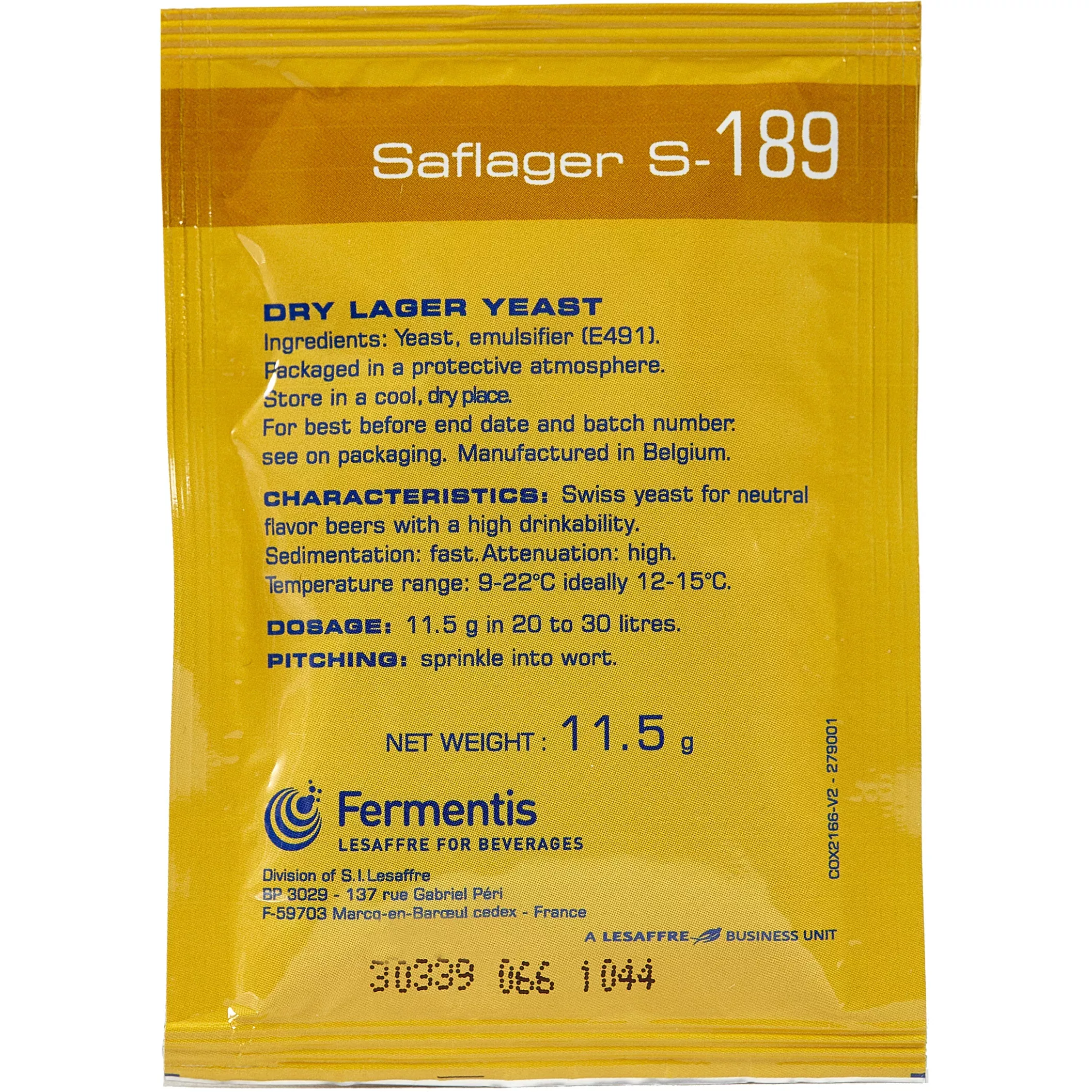 Fermentis | SafLager™ S-189 Lager | Dry Beer Yeast